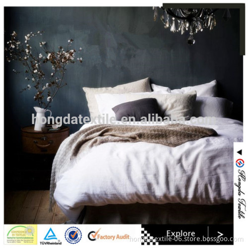 Stone washed French linen bed sheet/pure linen bedding set
